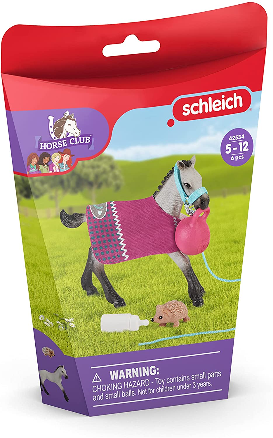 Schleich Horse Club, Horse Toys for Girls and Boys, Playful Foal Horse Set with Horse Toy and Accessories, 6 Pieces, Ages 5+