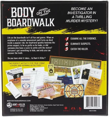 Hunt A Killer - Body On The Boardwalk, Immersive Murder Mystery Game - Take on The Unsolved Case for Independent Challenge, Date Night, or with Family & Friends as Detectives for Game Night, Age 14+