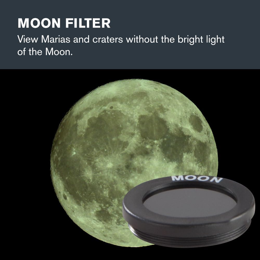 Celestron 94307 AstroMaster 8-piece Eyepiece & Filter Accessory Kit - includes two 1.25” Eyepieces, 2x Barlow Lens, Three Filters, Cleaning Cloth and Hard Case Black