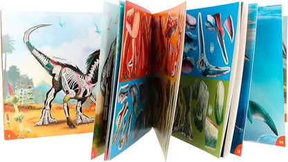 Depesche 12408 Dino World Sticker Fun-Libro 24 Coloridas páginas de Fondo para diseñar tú Mismo, Incluye 250 Pegatinas, Multicolor