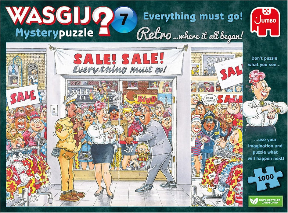 Jumbo, Wasgij Retro Mystery 7, Everything Must Go, Puzzles for Adults, 1,000 piece