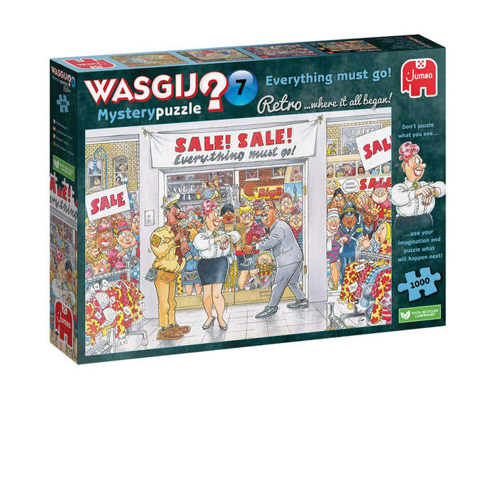 Jumbo, Wasgij Retro Mystery 7, Everything Must Go, Puzzles for Adults, 1,000 piece
