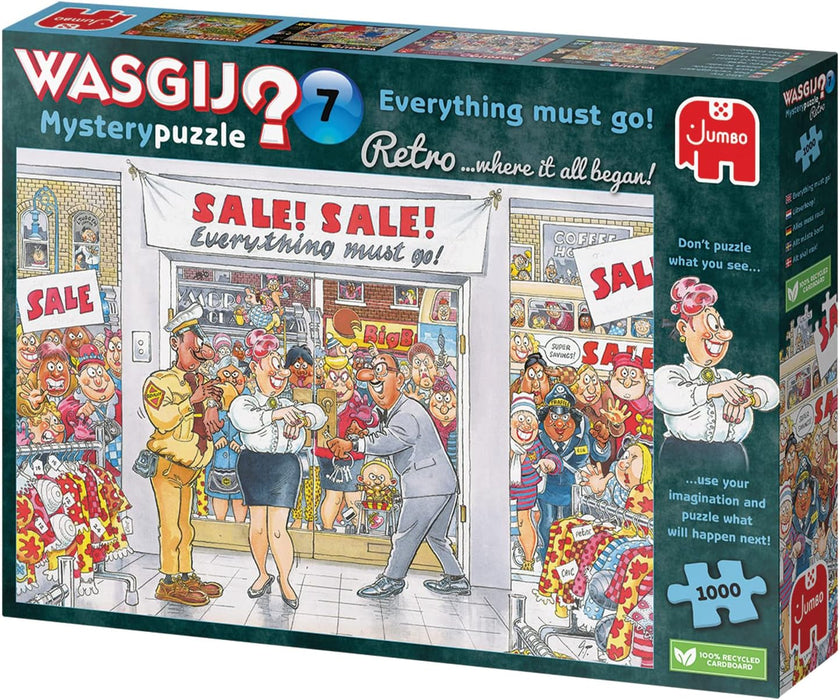 Jumbo, Wasgij Retro Mystery 7, Everything Must Go, Puzzles for Adults, 1,000 piece
