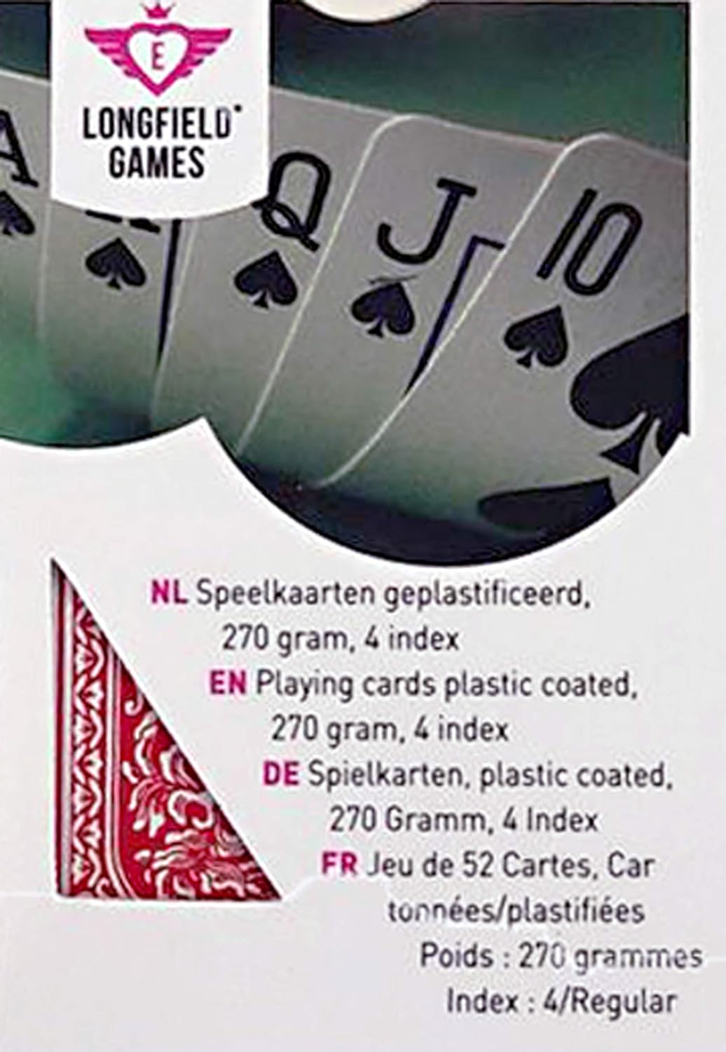 Engelhart Playing cards plastic coated - 52 cards