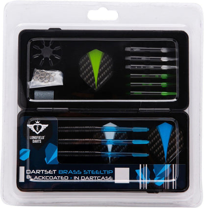 dartset junior steel black/green 32 pcs
