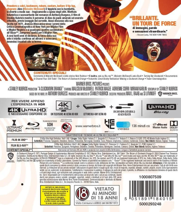 Movie Arancia Meccanica (4K Ultra Hd+Blu Ray) - (Italian
