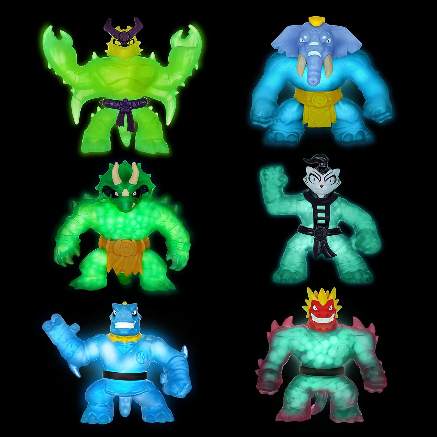Heroes of Goo Jit Zu Glow Shifters Hero Pack. Super Squishy Blazagon Hero Pack. Goo Filled Toy with a unique Glowing Goo Transformation.