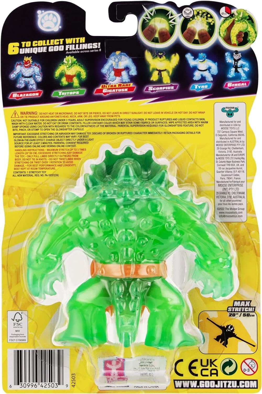 Heroes of Goo Jit Zu Glow Shifters Hero Pack. Super Gooey Tritops Hero Pack. Goo Filled Toy with a unique Glowing Goo Transformation. (42503