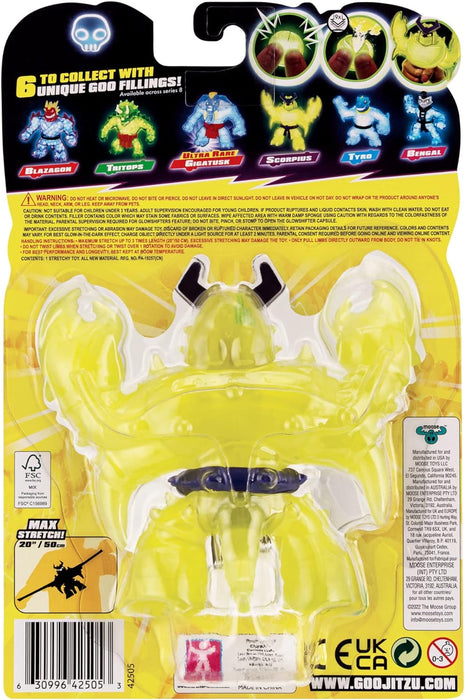 Heroes of Goo Jit Zu Glow Shifters Hero Pack. Super Oozy Scorpius Hero Pack. Goo Filled Toy with a unique Glowing Goo Transformation. (42505