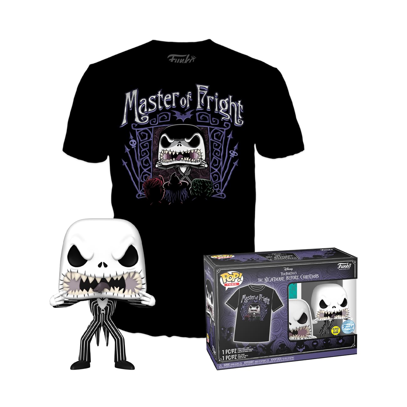 Funko POP! & Tee: Disney - Jack Skellington - Extra Large - (XL) - Disney: the Night Before Christmas - T-Shirt - Clothes With Collectable Vinyl Figure - Gift Idea - Toys and Short Sleeve Top Unisex