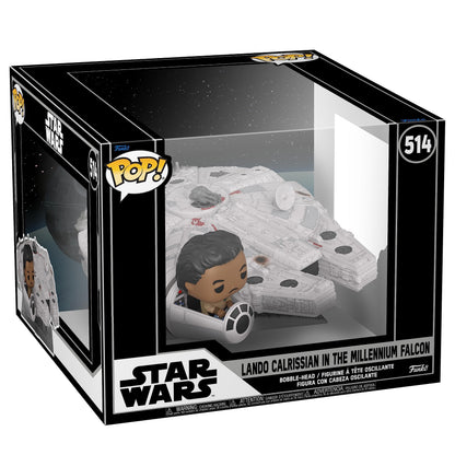 Funko Pop! Ride Super Deluxe: Star Wars - Lando Calrissian in The Millenium Falcon (Shared Galactic Convention), Multicolor
