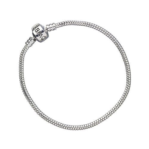 The Carat Shop Official Licensed Harry Potter Silver Charm Bracelet for Harry Potter Slider Charms (Available in 4 Sizes