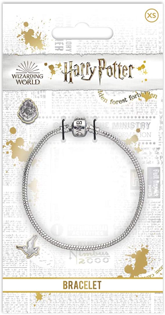 The Carat Shop Official Licensed Harry Potter Silver Charm Bracelet for Harry Potter Slider Charms (Available in 4 Sizes