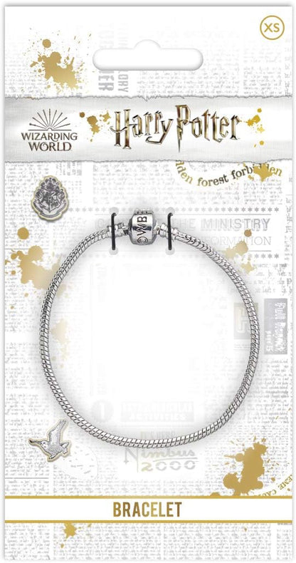 The Carat Shop Official Licensed Harry Potter Silver Charm Bracelet for Harry Potter Slider Charms (Available in 4 Sizes