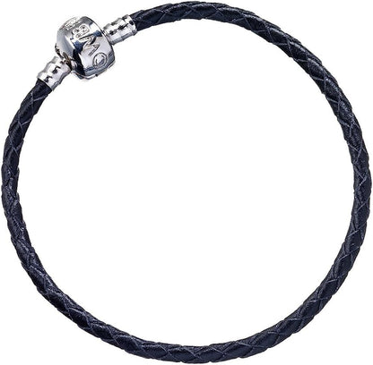 The Carat Shop Harry Potter Black Leather Bracelet for Slider Charms Small- HP0029-18
