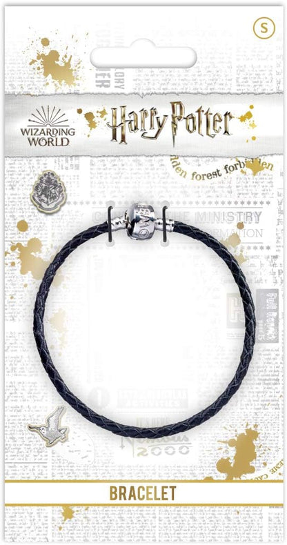 The Carat Shop Harry Potter Black Leather Bracelet for Slider Charms Small- HP0029-18