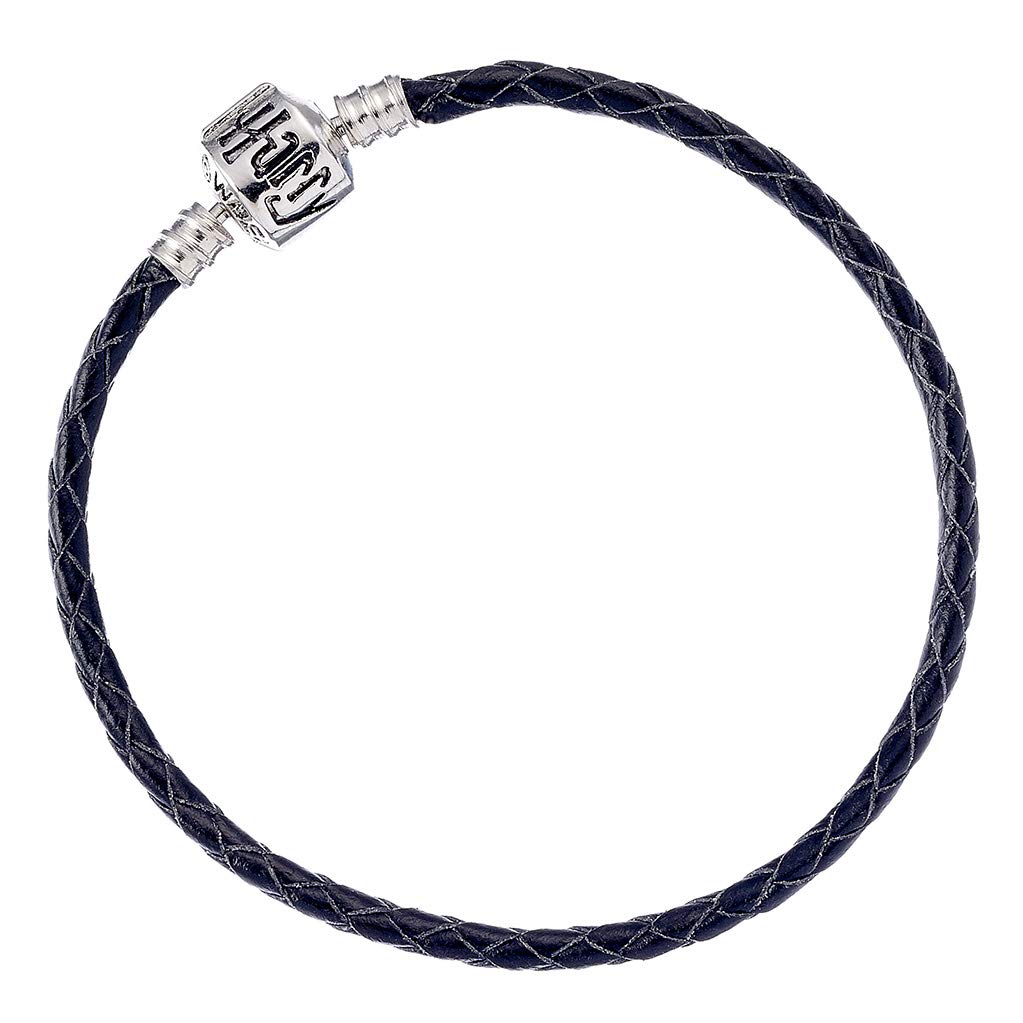 The Carat Shop Harry Potter Black Leather Bracelet for Slider Charms Small- HP0029-18