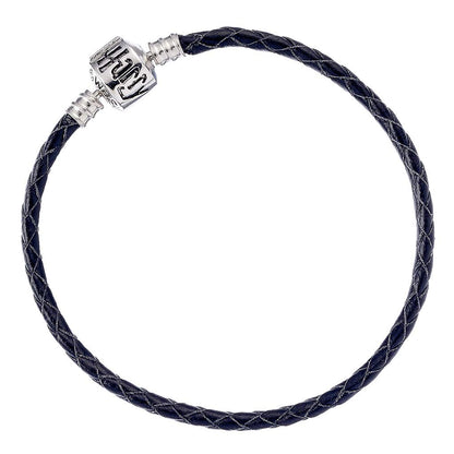 The Carat Shop Harry Potter Black Leather Bracelet for Slider Charms Small- HP0029-18