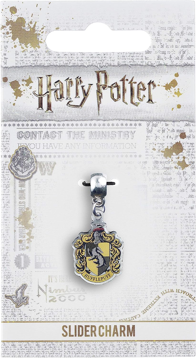 Official Harry Potter Jewellery Hufflepuff Crest Slider Charm Bead