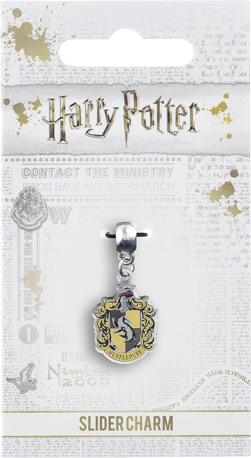 Official Harry Potter Jewellery Hufflepuff Crest Slider Charm Bead