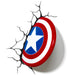 3D Light FX 816733002187 Marvel Captain America Shield 3D Wall Light, Red, White and Blue