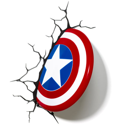3D Light FX 816733002187 Marvel Captain America Shield 3D Wall Light, Red, White and Blue