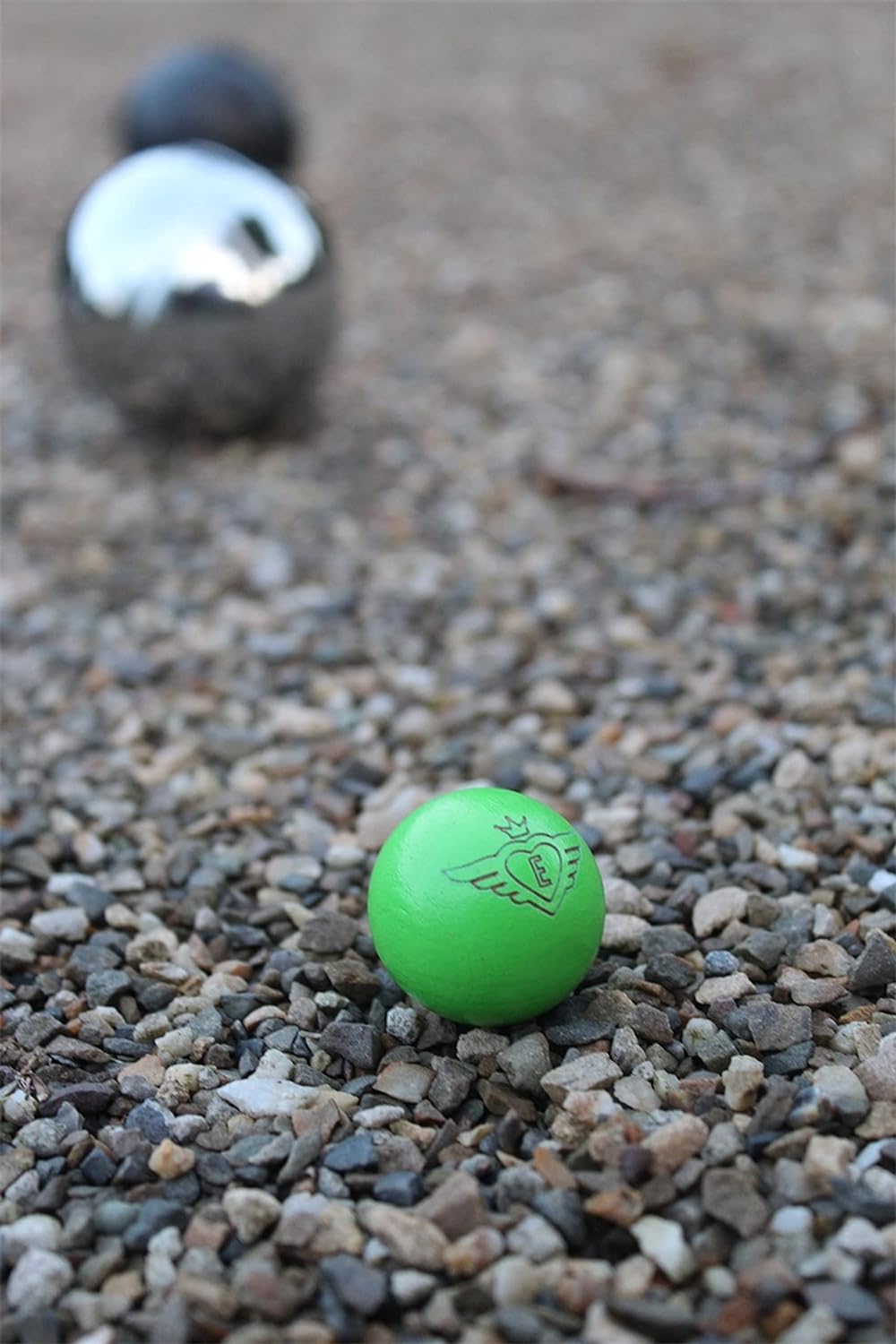 Engelhart - 2 natural and 4 beautiful colourful wooden target balls for boule games - 30 mm - 10 g