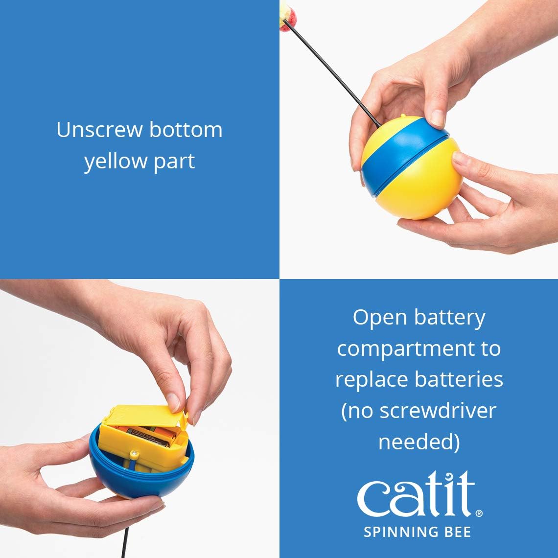 Catit Play Spinning Bee Interactive Cat Toys