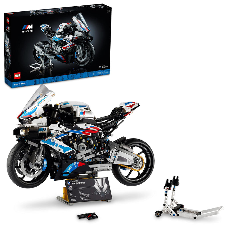 LEGO 42130 Technic BMW M 1000 RR Motorbike Model Kit for Adults, Build and Display Motorcycle Set with Authentic Features, Vehicle Gift Idea