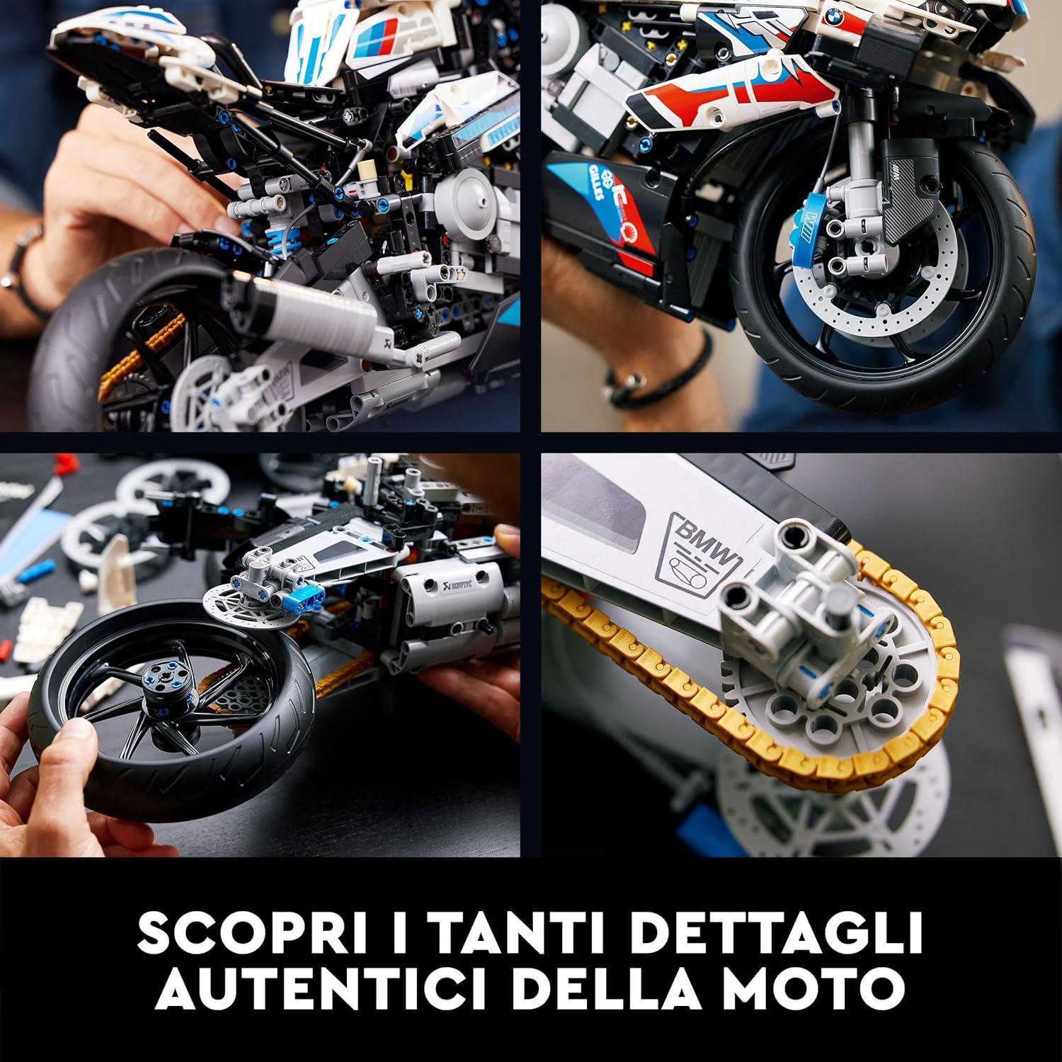 LEGO 42130 Technic BMW M 1000 RR Motorbike Model Kit for Adults, Build and Display Motorcycle Set with Authentic Features, Vehicle Gift Idea