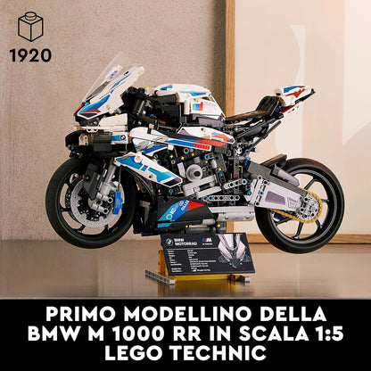 LEGO 42130 Technic BMW M 1000 RR Motorbike Model Kit for Adults, Build and Display Motorcycle Set with Authentic Features, Vehicle Gift Idea