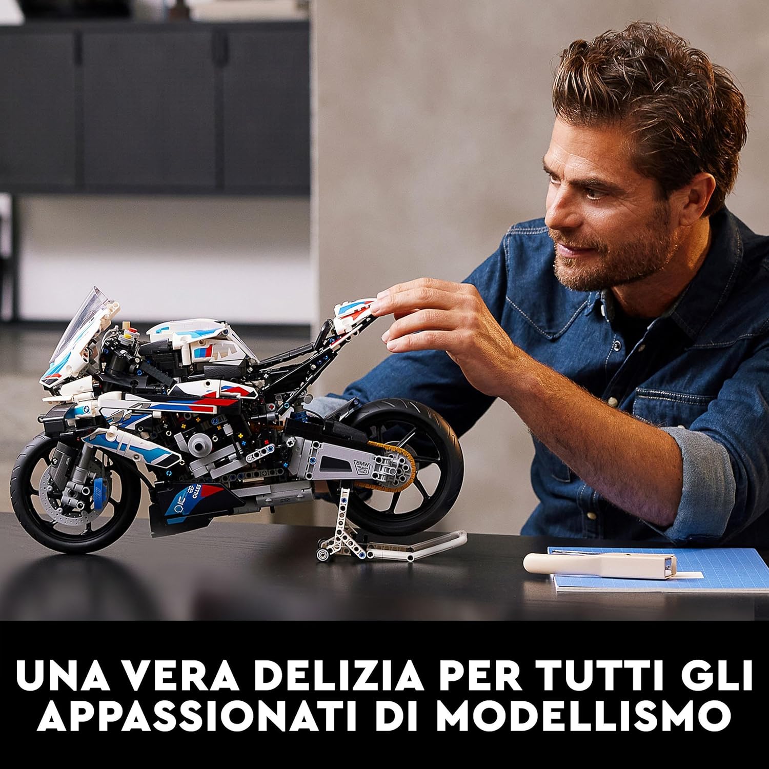 LEGO 42130 Technic BMW M 1000 RR Motorbike Model Kit for Adults, Build and Display Motorcycle Set with Authentic Features, Vehicle Gift Idea