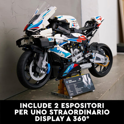 LEGO 42130 Technic BMW M 1000 RR Motorbike Model Kit for Adults, Build and Display Motorcycle Set with Authentic Features, Vehicle Gift Idea