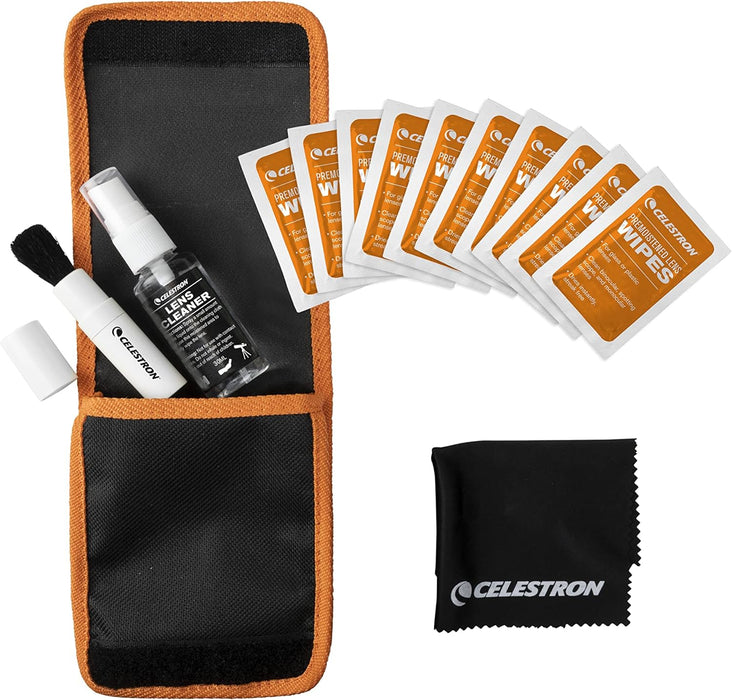 Celestron Lens Cleaning Kit & 18778 AC Adapter (Black