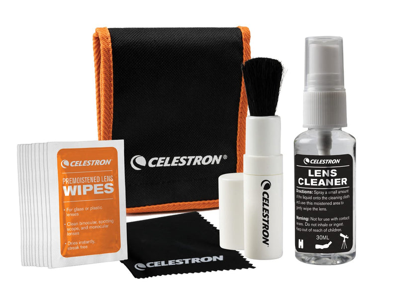 Celestron Lens Cleaning Kit & 18778 AC Adapter (Black