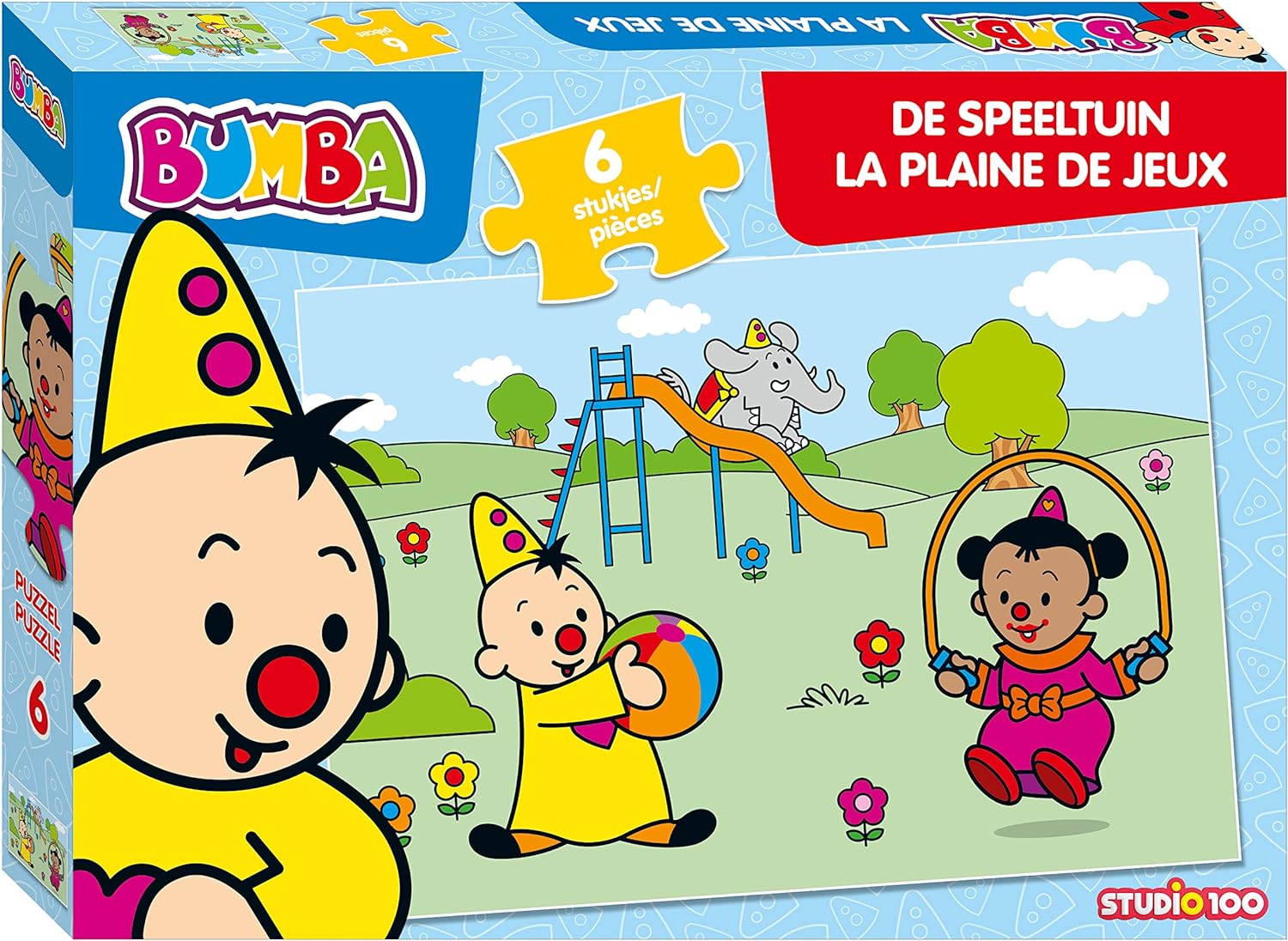 Bumba - kartonnen puzzel van 6 stukjes - De speeltuin