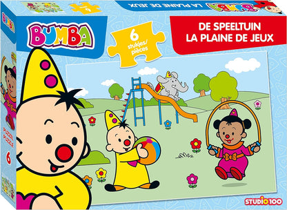 Bumba - kartonnen puzzel van 6 stukjes - De speeltuin