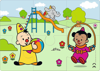 Bumba - kartonnen puzzel van 6 stukjes - De speeltuin