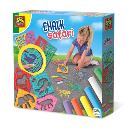 SES Creative 02204 Playground Chalk Safari, White, 1 stück (1er Pack