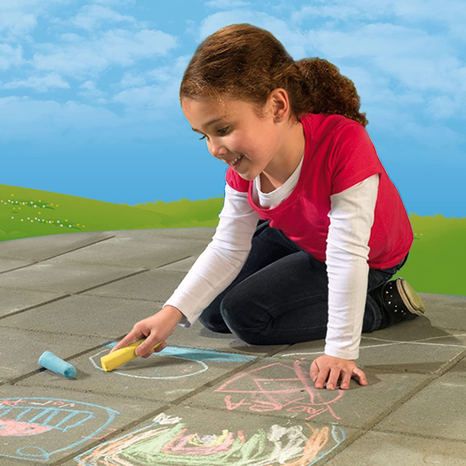 SES Creative 02205 Playground Chalk 22pcs Bucket