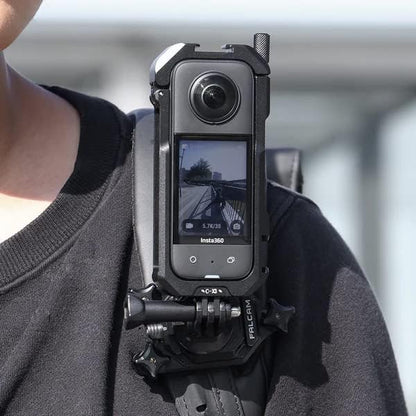 ULANZI 3197 Protective Aluminium Alloy Metal Vlog Rig / Cage for Insta360 X3 to Protect and Add Accessories - Black