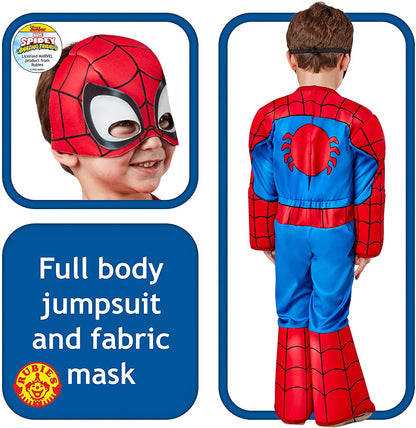 Rubies Official Marvel Spidey and His Amazing Friends Spider-Man Deluxe Toddler Costume 3-4 Years