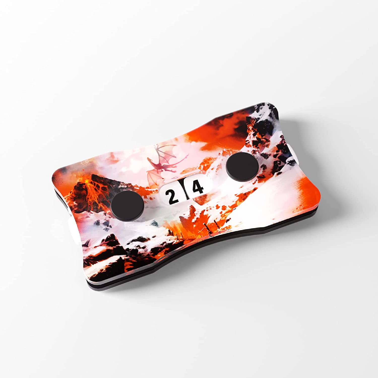 Double Life Counters | Double Dials Mountain Design | Count Life or Victory Points | Use with Tabletop Games, Collectible Card Games and Living Card Games | Premium Acrylic | Made by Gamegenic Mountai