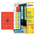 Avery L7171A-20 Self-Adhesive Assorted Colours Lever Arch File Labels, 4 Labels Per A4 Sheet, 80 Labels Per Pack