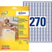 Avery L4730REV-25 Self-Adhesive Removable Labels, 270 Labels per A4 Sheet, white, 17,8 x 10 mm