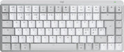 Logitech MX Mechanical Mini voor Mac, draadloos verlicht toetsenbord, low-profile prestatieknoppen, tactiele stille toetsen, achtergrondverlichting, BT, USB-C, Apple, iPad, Pan Nordic QWERTY - Pale