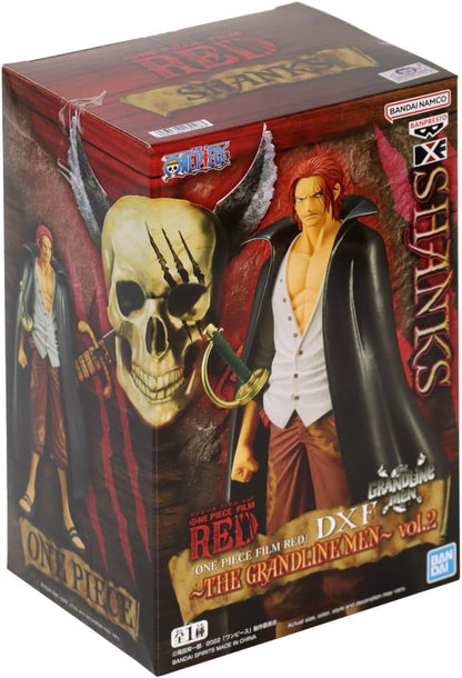 Banpresto One Piece RED Actionfigur Shanks Vol.2 The Grandline Men aus Kunststoff, von Bandai.