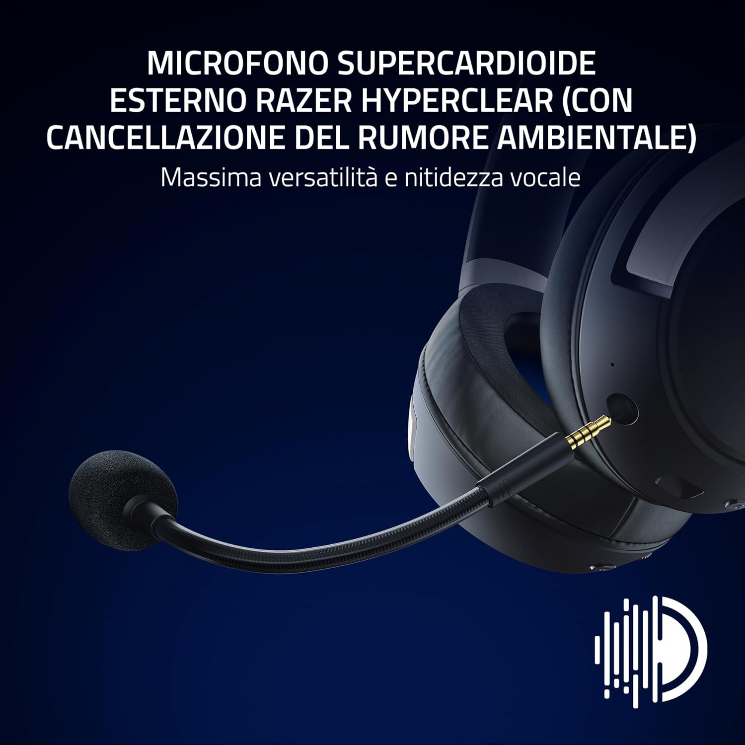 Razer Kaira HyperSpeed (licenza Playstation) - Cuffie da gioco wireless per Playstation - 2,4 HyperSpeed e Bluetooth (Triforce 50mm, microfono HyperClear, USB, multipiattaforma) Bianco