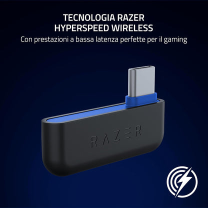 Razer Kaira HyperSpeed (licenza Playstation) - Cuffie da gioco wireless per Playstation - 2,4 HyperSpeed e Bluetooth (Triforce 50mm, microfono HyperClear, USB, multipiattaforma) Bianco