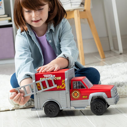 Tonka Steel Classics | Rescue Truck | Kids Emergency Vehicle Truck Gift Toys for Boys Girls, Vehicle Toys for Creative Play, Motor Skill Development, Red, Suitable for Kids Ages 3+ | Basic Fun 06189